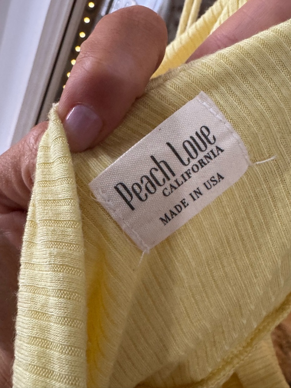 🌻🌼 Peach Love California Yellow Ruched Spaghetti Strap Tank Top 🌼🌻 - Picture 4 of 6